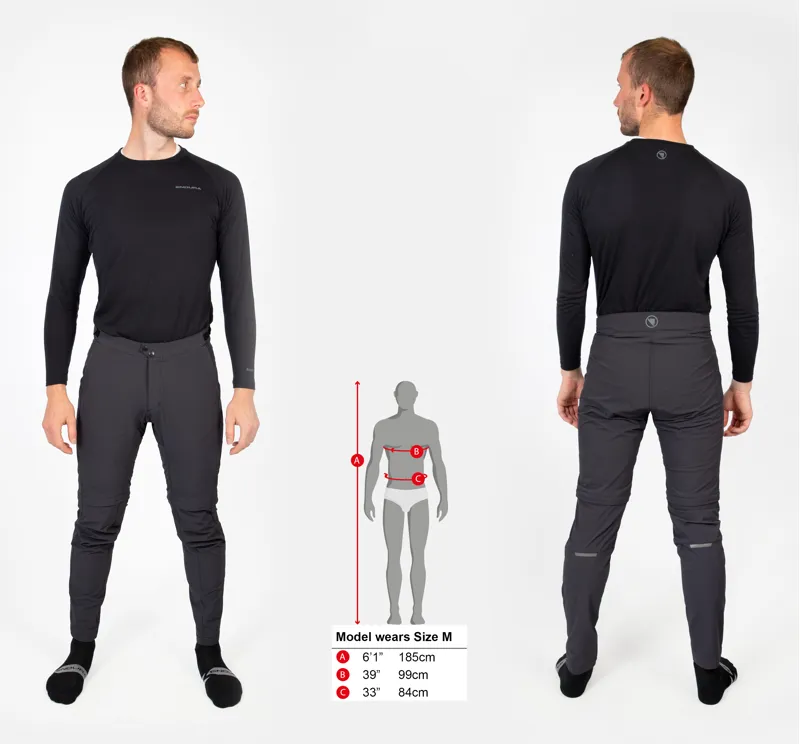 Endura GV500 Zip-Off Mens Trousers - Black-5